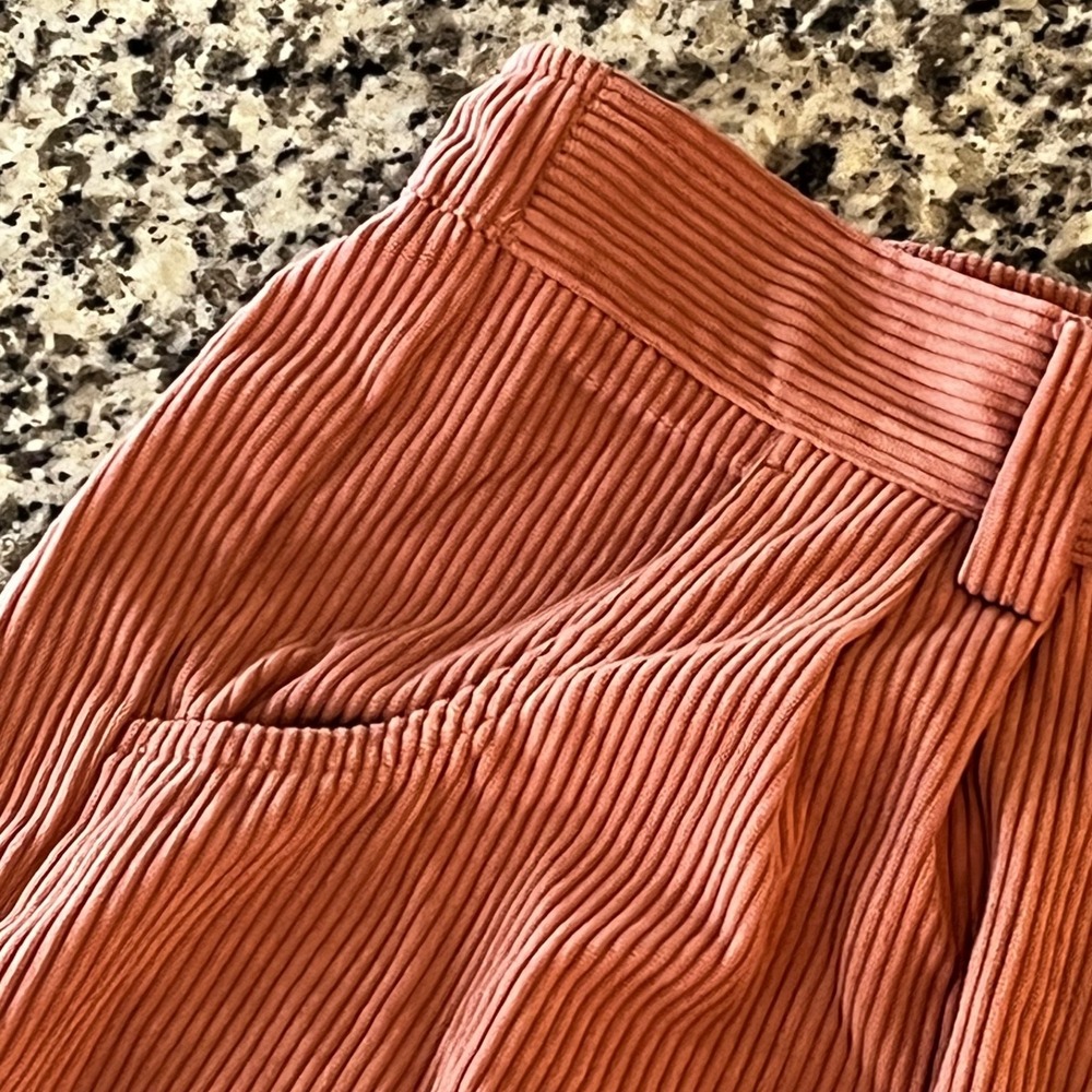 NWT Halara Corduroy Casual Pants Womens XL Pink Mid Rise Zipper Pocket - Picture 5 of 11
